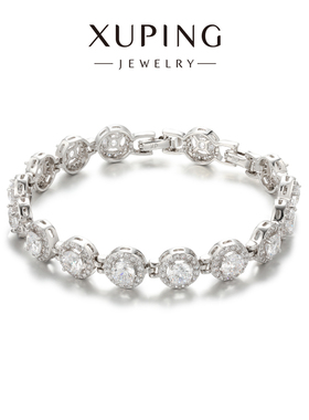 旭平中古vintage轻奢闪烁冰糖圆饼合金手链手表扣简约时尚通勤