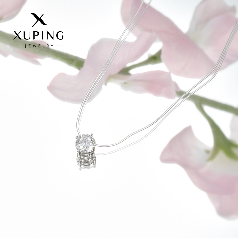 旭平合金人鱼之泪项链单石时尚气质易搭锁骨链主石约7mm