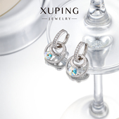 旭平仿水晶系列镂空圆圈耳环耳圈ins时尚 轻奢气质高级感耳饰 个性