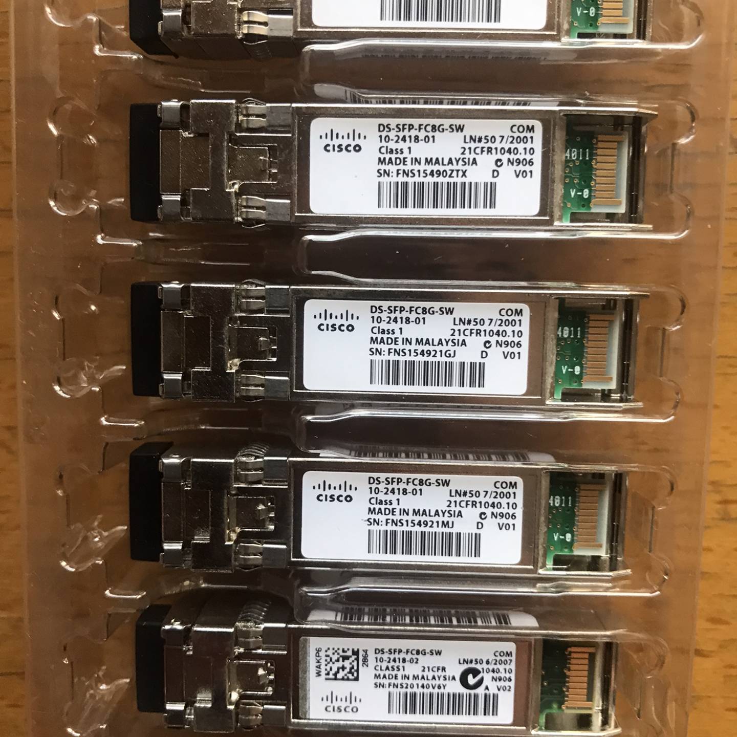 议价思科光模块DS-SFP-FC8G-SW到货5个,,价