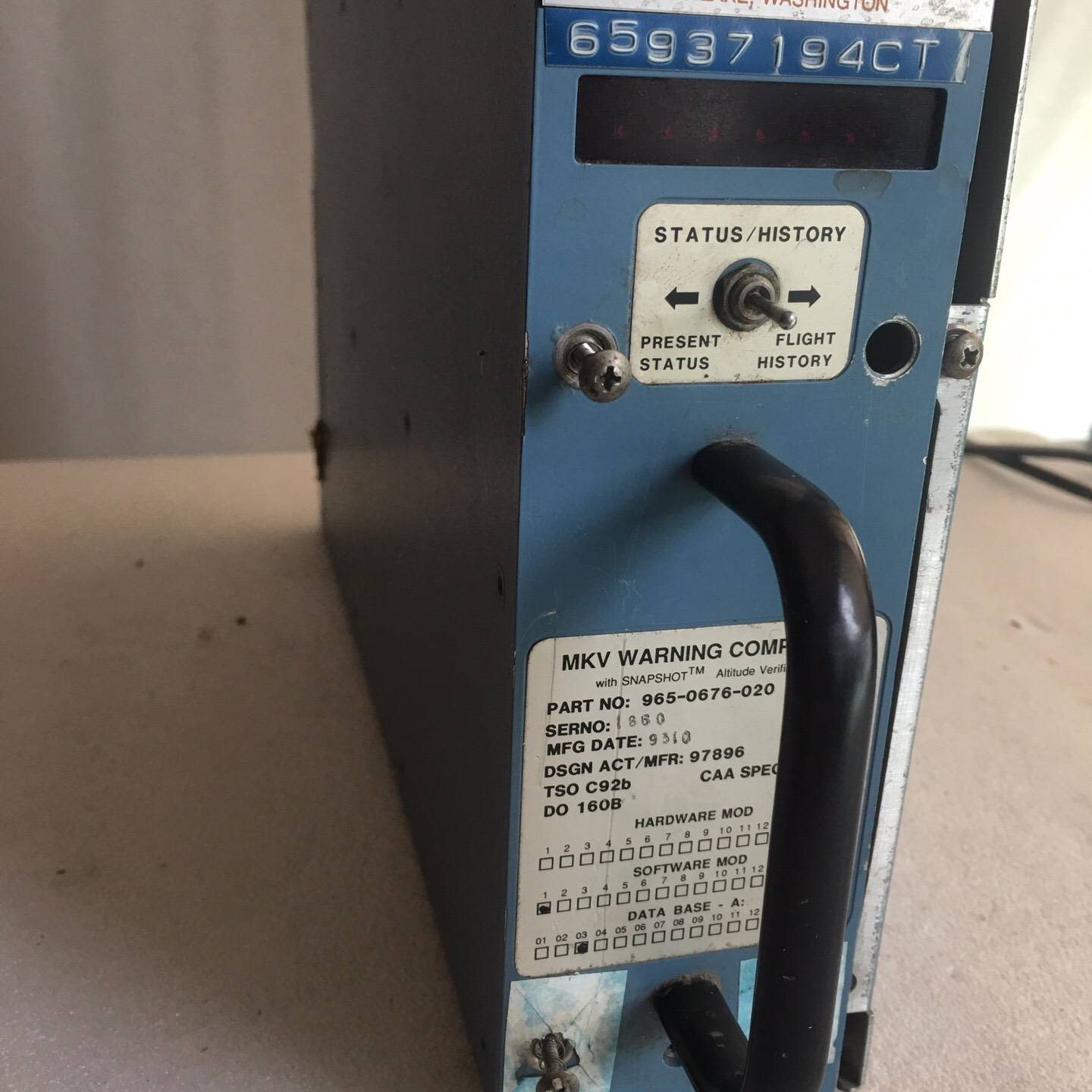 议价Sundstrand 数据控制 MKV 地面警告计算机 96