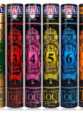 RSL亚狮龙羽毛球123号D5耐打飞行稳定鹅毛球馆专业比赛用球12只装