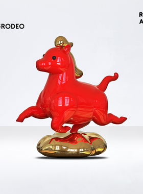 马RODEO高级原创2026马年生肖摆件艺术雕塑家居装饰摆件过年礼物