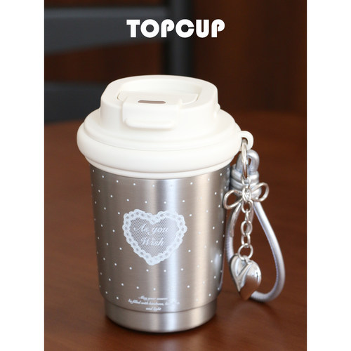 TOPCUP原创陶瓷内胆保冷女生高颜值随行便携保温水杯子咖啡杯迷你