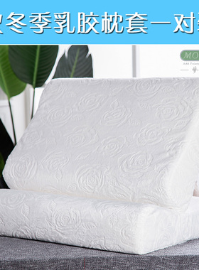 乳胶枕套换洗外套60x40cm单人枕套50x30记忆棉枕头套蝴蝶形56x35