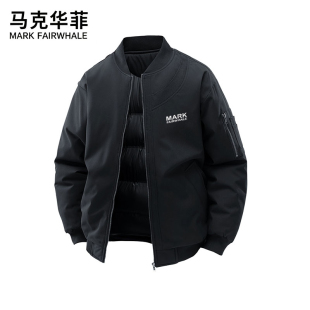 马克华菲棉服男秋冬棒球领夹克防风外套冬季户外宽松大码加厚棉衣