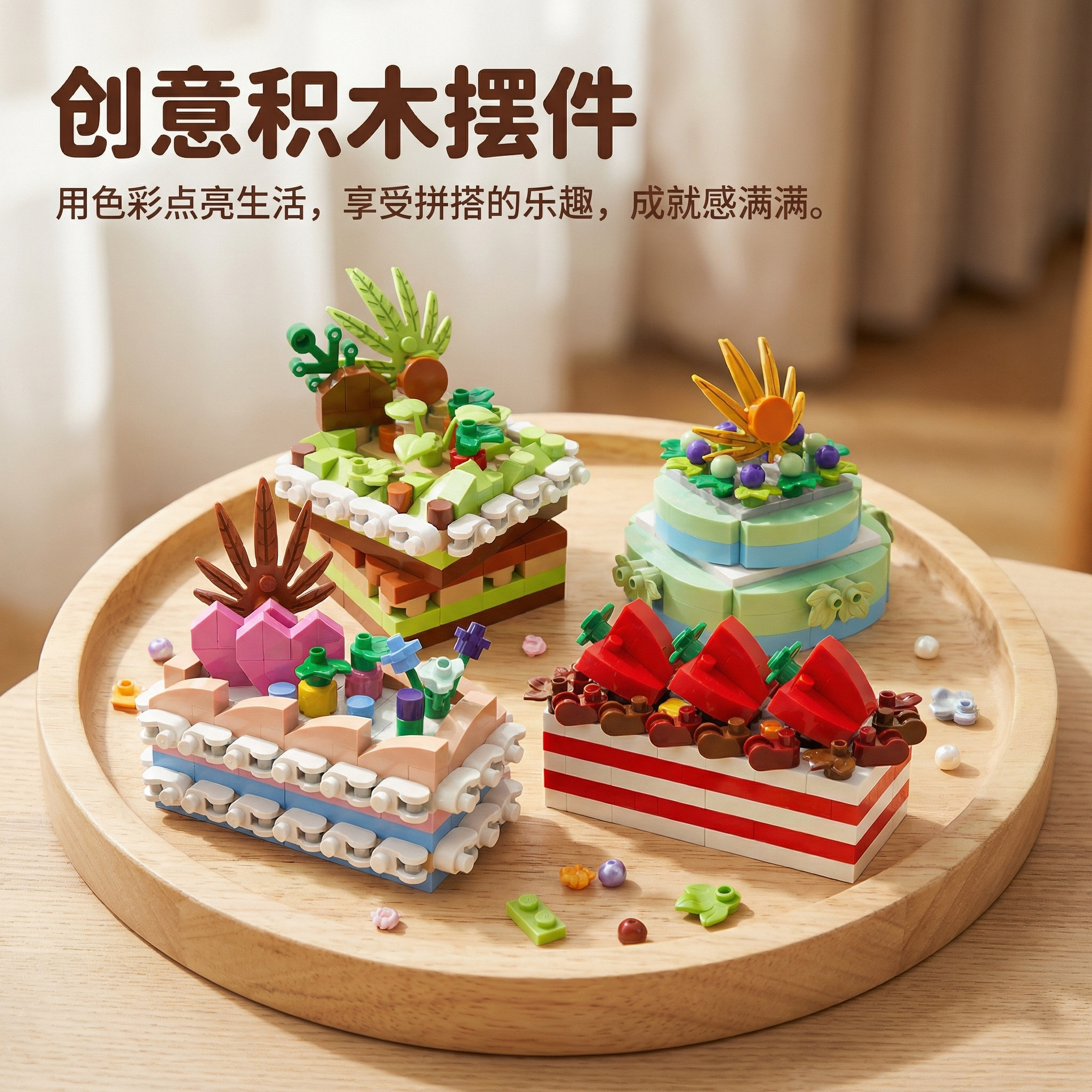 新款积木盲盒奖励儿童创意实用迷你微颗粒积木拼装玩具生日礼物