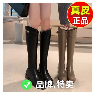 2025新款加大筒围胖mm长统软皮粗腿骑士靴硬筒加宽加肥长筒靴大码