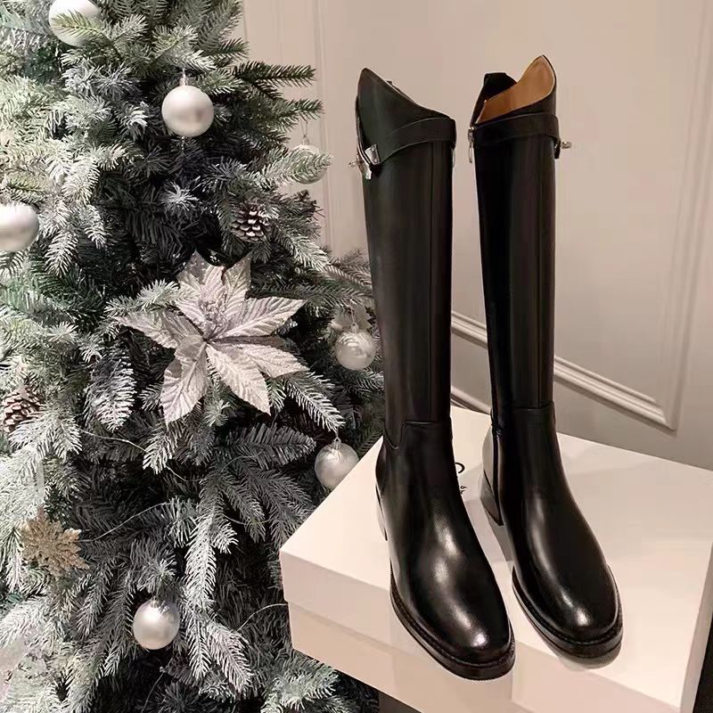 品牌2025新款秋冬加绒马丁靴女英伦风厚底短靴小个子骑士靴女鞋软