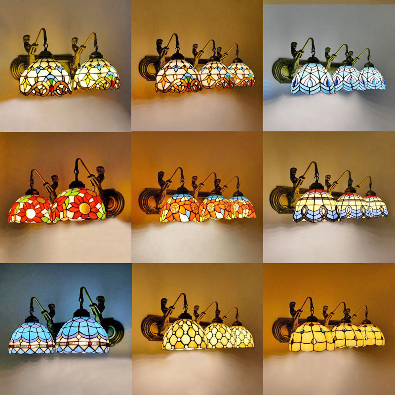 led复古铁艺美式镜前灯