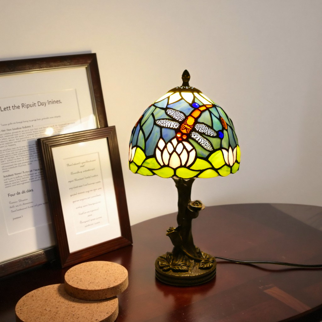 欧式复古蒂凡尼卧室床头玻璃灯具