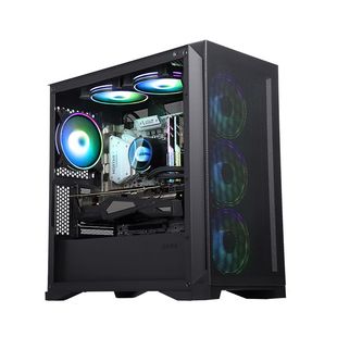 先马风之神MINI雪装版四面网孔通风设计风道风之神mini黑机箱M9