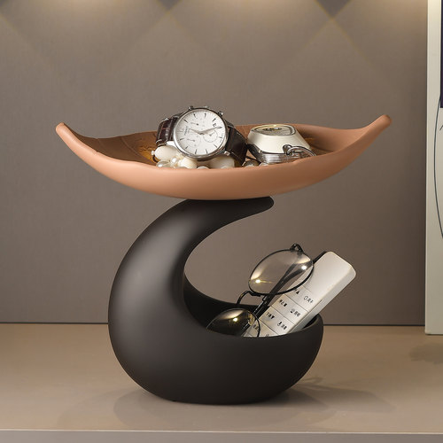 轻奢月牙钥匙收纳玄关摆件