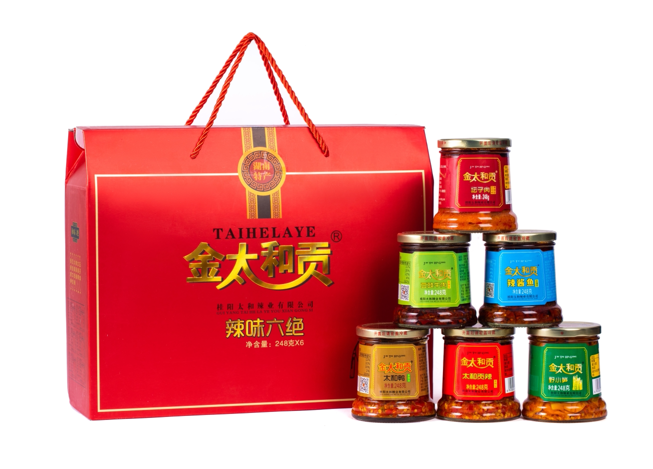 湖南郴州特产桂阳金太和贡坛子肉鸭鱼福城四件宝礼盒辣味六绝