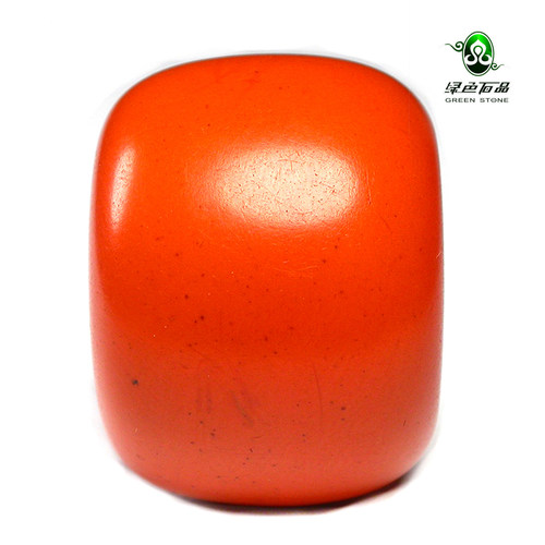 lssp/绿色石品gz3471 不还价32mm大珠径老赛璐璐藏区老料器墩珠