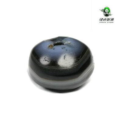 lssp/绿色石品gz3495 不还价正线一线师珠11mm带蓝沁满风化配珠
