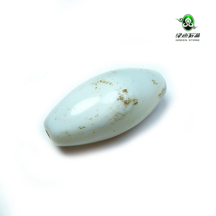 lssp/绿色石品wp351 不还价 清代天然玛瑙配珠 大规格白色老勒子