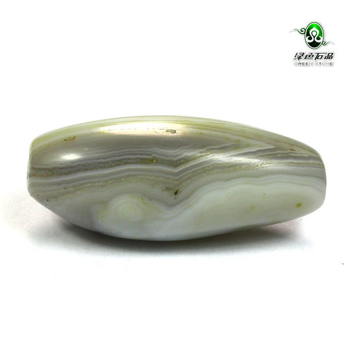 lssp/绿色石品mz1035 不还价 包老西藏老缠丝玛瑙珠子