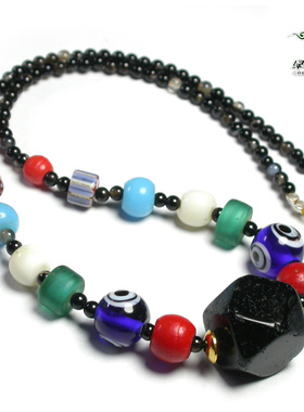 项链玛瑙琉璃锁骨链不还价