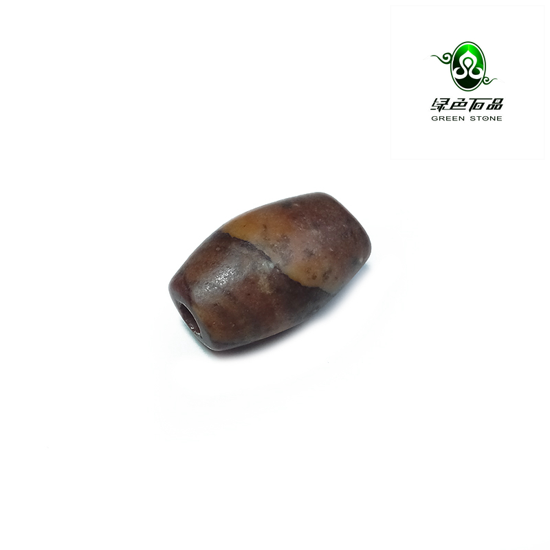 lssp/绿色石品wp707 不还价 石质小橄榄配珠印度河谷期DIY老配件