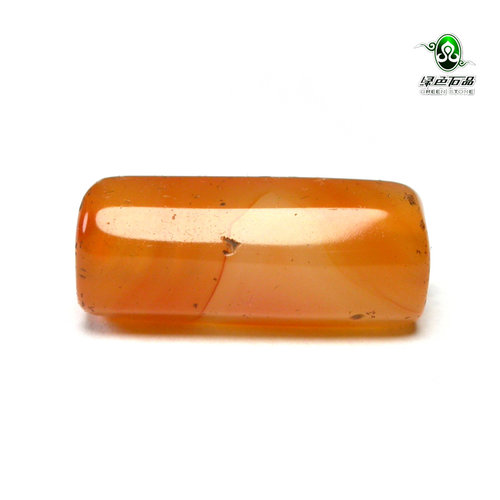 lssp/绿色石品gz2465 不还价百年老珠明清时期老玛瑙金色飘彩配珠