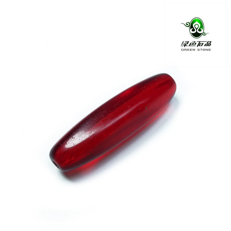 diy酒红色琉璃大规格管珠不还价