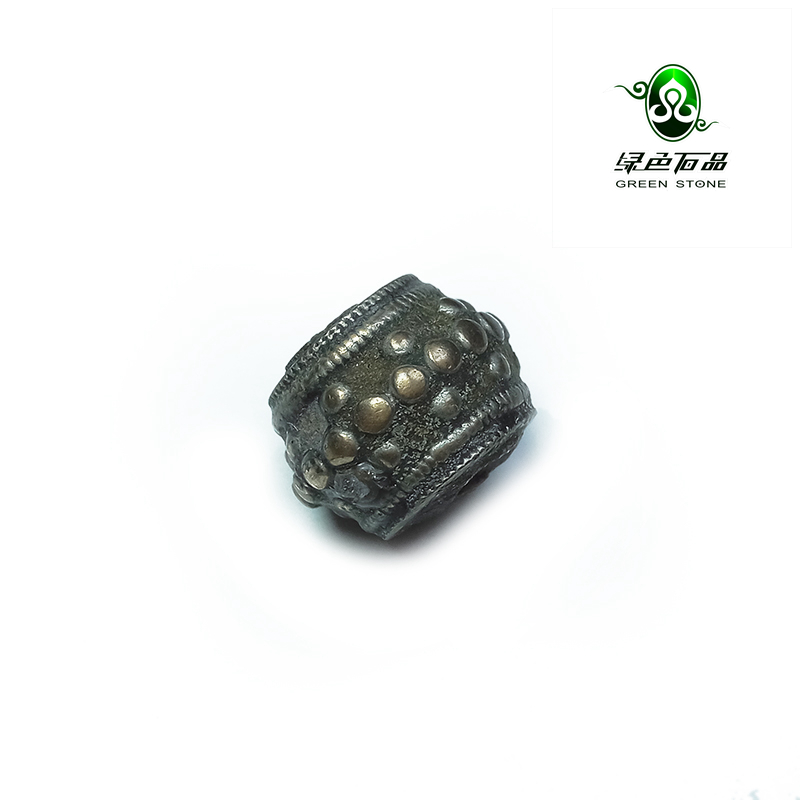 lssp/绿色石品wp1194 不还价 老银DIY民族风散配件炸珠工艺鼓珠