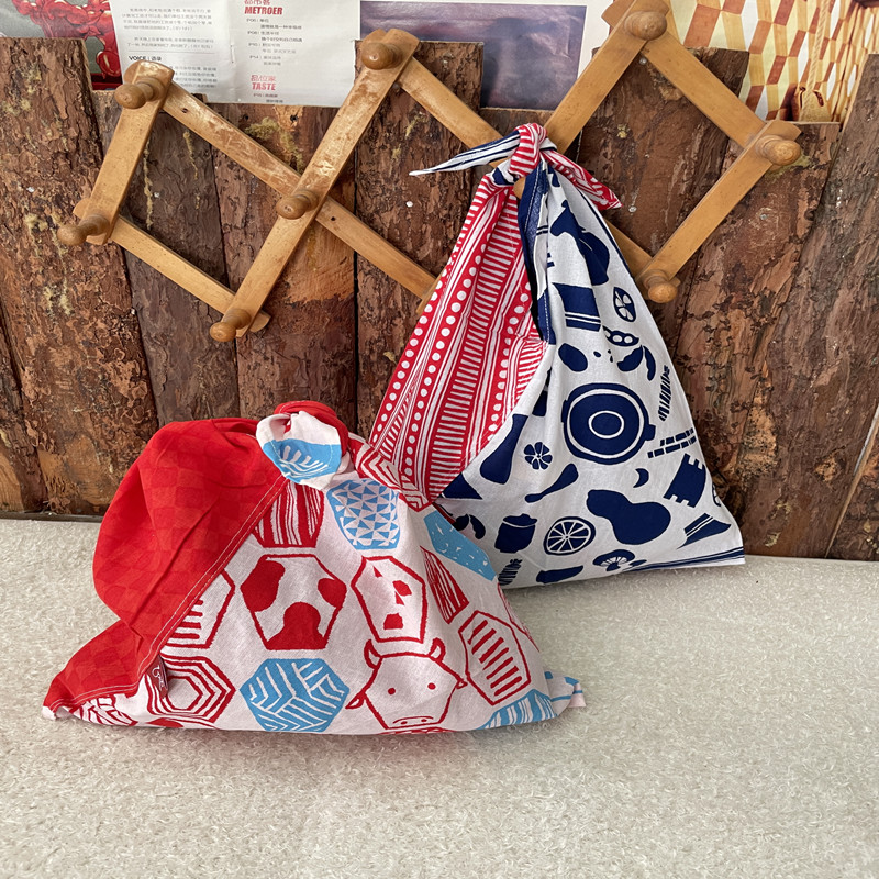 日单很浓郁和风兜棉布手提两色