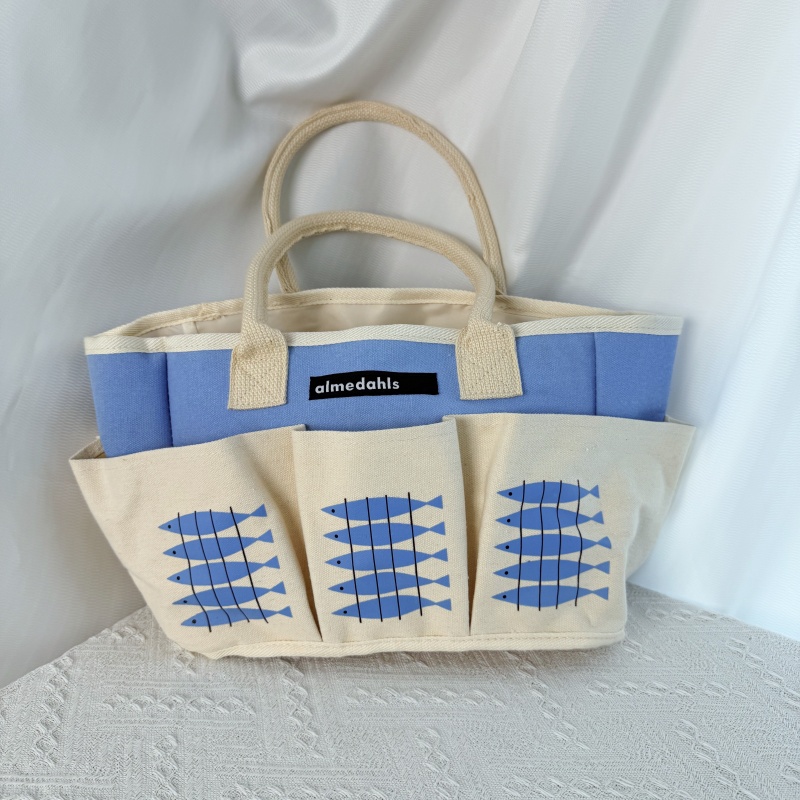 日本almedahls海洋小鱼帆布兜