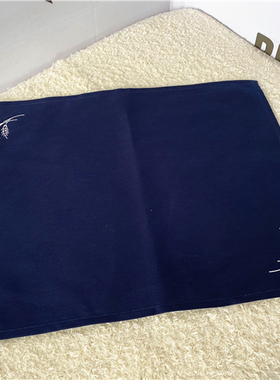 特价日单 简约和风 藏蓝色 纯棉帆布单层 餐布 餐垫 尺寸32*40