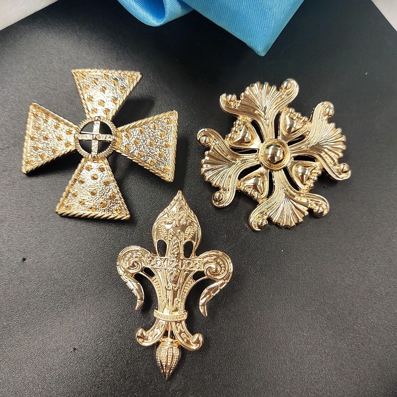西洋古董金属质感别针回流同款