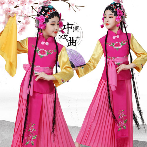 女童戏服花旦舞蹈演出服装