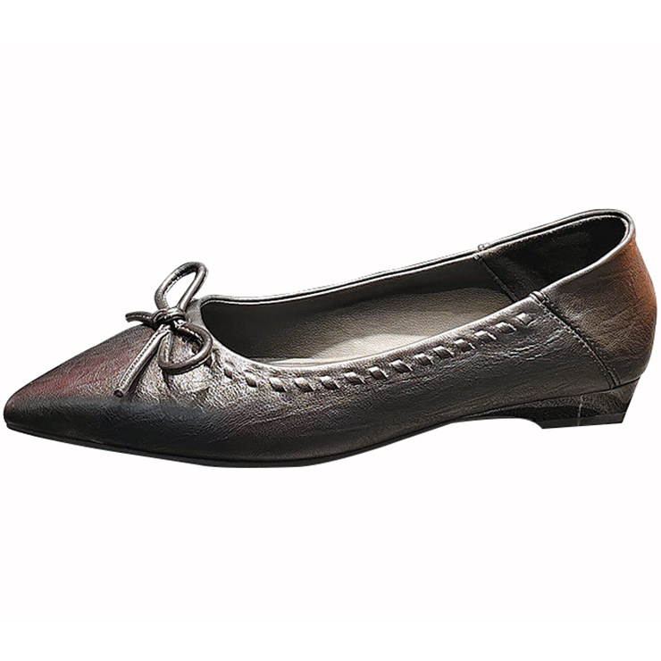 奥康女鞋鞋子2026春款尖头低跟女单鞋时装鞋1262111057黑色