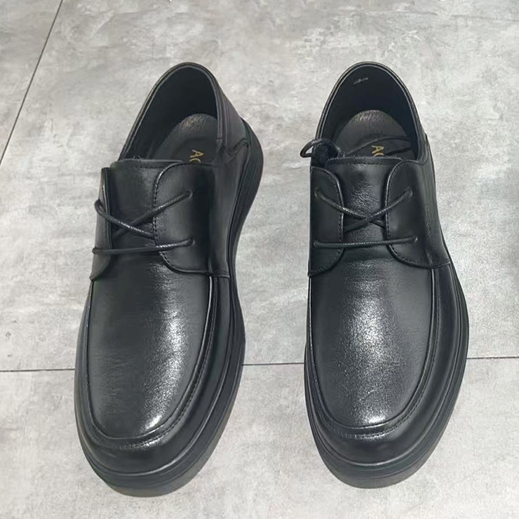 奥康男鞋2026春款休闲牛皮系带皮鞋鞋子9261111070黑9261111071棕