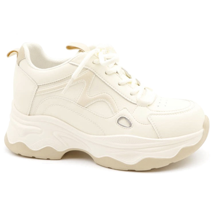 康龙女鞋2026春款休闲鞋厚底女单鞋鞋子2262122025米色