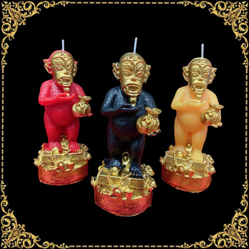 顶鼎泰牌特色手工造型蜡烛五眼四耳蜡烛红色黑色黄色金色