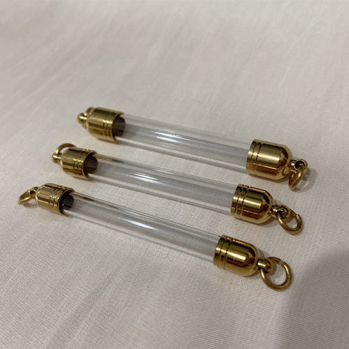 顶鼎泰牌特色手工艺品符管配件配饰空管双扣可打开钛钢金色保色
