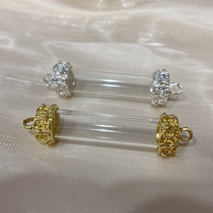 顶鼎泰牌泰国佛牌符管配件空管可打开嘎乌盒双扣金色银色配饰