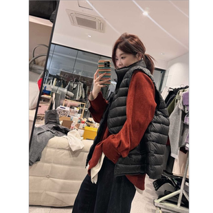 立领宽松排骨无袖 韩版 马甲羽绒服马甲女 排骨条 蕾蕾