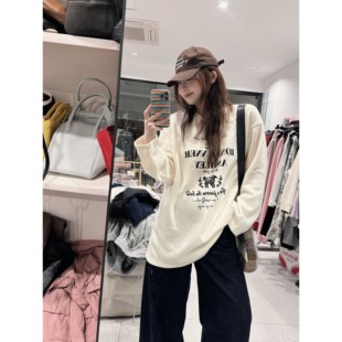 卫衣 秋冬加厚字母图案圆领宽松长袖 蕾蕾 随心穿