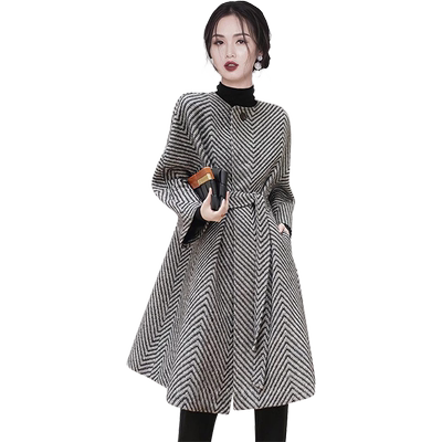 中长款赫本风毛呢外套高级感小众