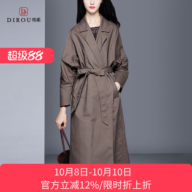 2025新款春秋女装品牌风衣女中长款韩版时尚气质修身薄款外套潮