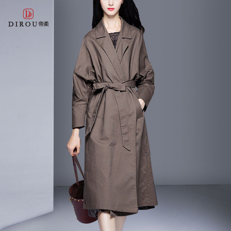 2025新款春秋女装品牌风衣女中长款韩版时尚气质修身薄款外套潮