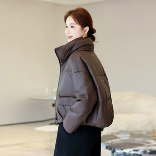 海宁真皮皮衣女短款 立领绵羊皮羽绒服宽松保暖鹅绒服外套2025新款