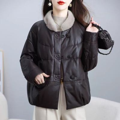 海宁皮衣2025冬季新款羽绒服