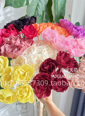 栀子花通草永生花栀子花通草花家居软装香薰花材小众轻奢办公室花