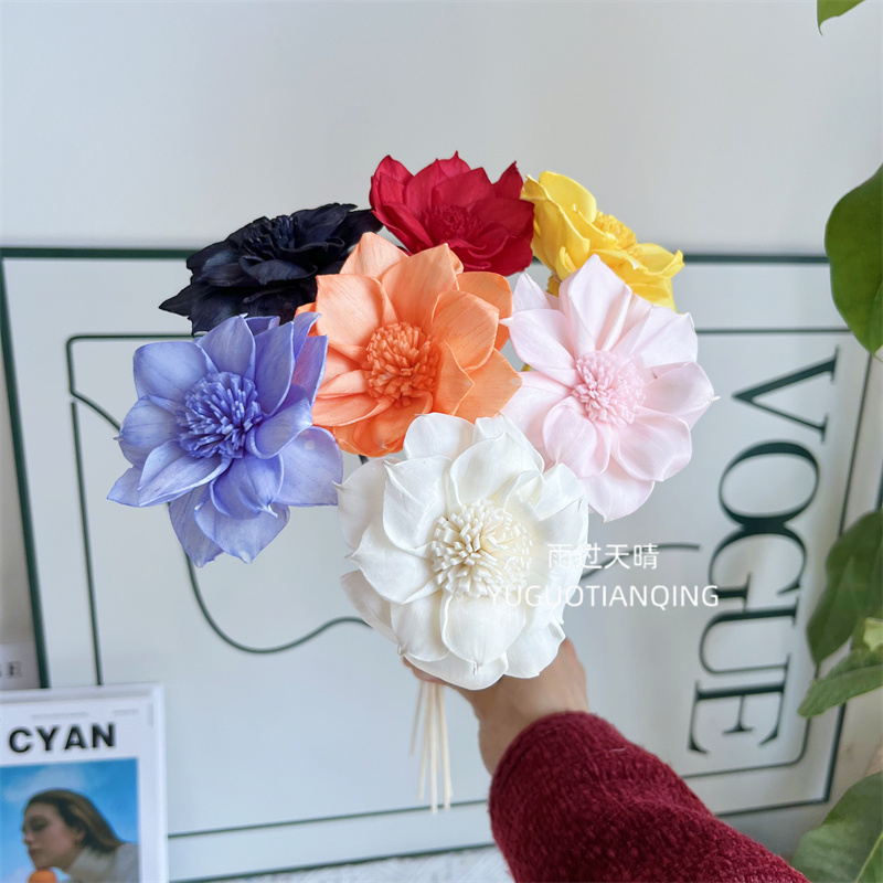 雨过天晴团花永生花通草花