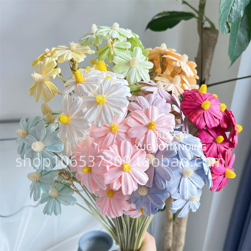 麦秆太阳花瓜子花软装插花