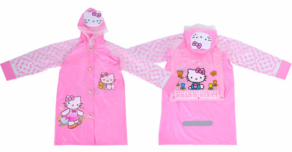 新品促销儿童充气公仔头童装带书包位雨衣PVC连体雨披凯蒂猫包邮在类目 居家日用, 伞/雨具/防雨/防潮, 雨披/雨衣中 - 来自Buy2taobao.com提供专业的淘宝代购服务