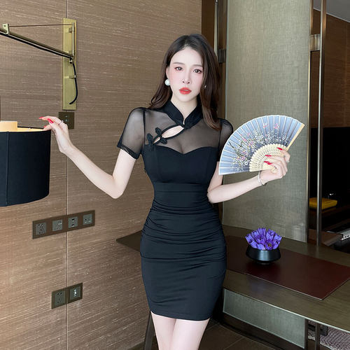 改良旗袍装性感夜店包臀连衣裙